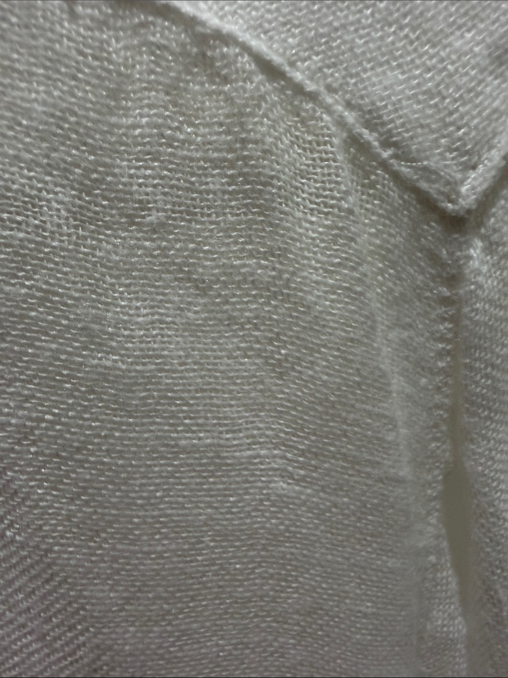 Stark White Button-Front Linen Blouse - Picture 7 of 12